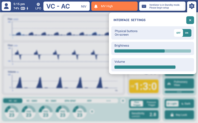 Alarm limits settings